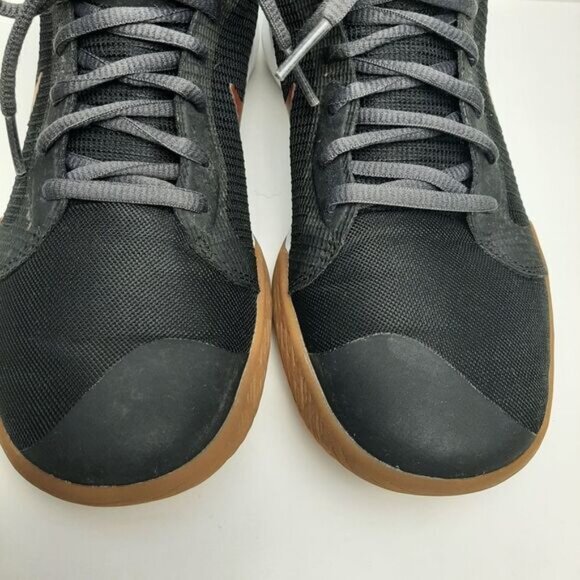 NIKE Precision 3 Black Metallic Copper Swoosh Athletic Shoes Runners Sz 8 - Picture 8 of 15